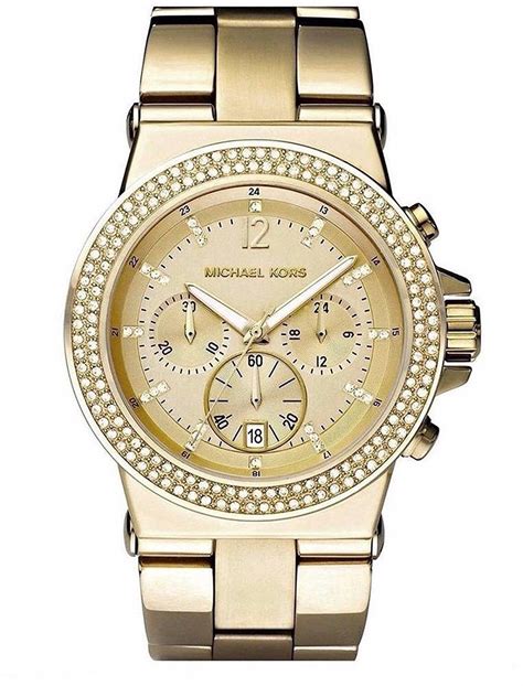 michael kors womens mk5386 dylan gold|Michael Kors Women's Chronograph Dylan Gold Tone Glitz Steel .